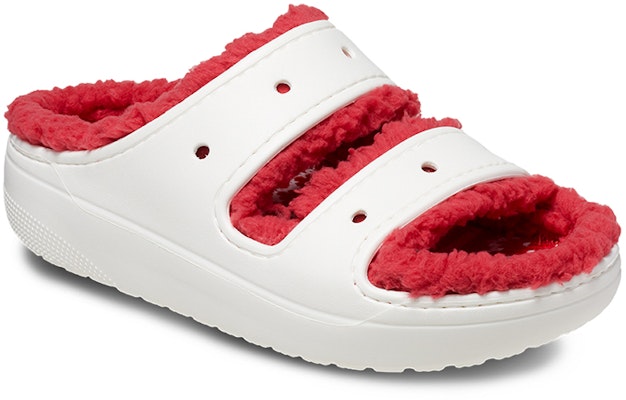 (W) Sandalias Crocs Classic Cozzzy Holiday Sweater 'Blanco Rojo'. 209227-90H Lookbook (W) Sandalias Crocs Classic Cozzzy Holiday Sweater 'Blanco Rojo'. 209227-90H