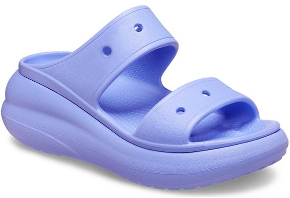 Crocs卡駱馳 Classic Crush 休閒拖鞋 女款 水晶紫 Lookbook Crocs卡駱馳 Classic Crush 休閒拖鞋 女款 水晶紫