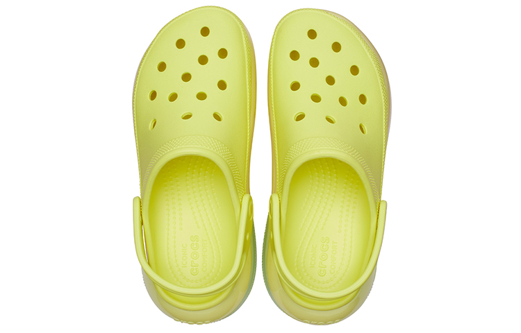 Shop (W) Zuecos Crocs Classic Crush 'Verde Fluorescente' 207988-76M
