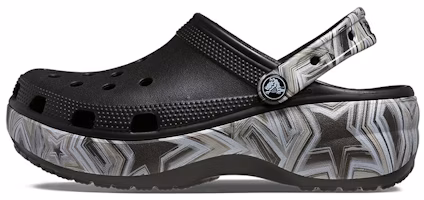 (Women) Crocs Classic Crush Disco Clog 'Black' 208123-0C4 (Women) Crocs Classic Crush Disco Clog 'Black' 208123-0C4