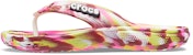 (W) Crocs Classic Flip-Flops 'Pink Marble' - Selipar Jepun Klasik 'Pink Marble' 207822-6RW