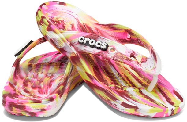 (Women) Crocs Classic Flip-Flops 'Pink Marble' 207822-6RW Shop (Women) Crocs Classic Flip-Flops 'Pink Marble' 207822-6RW