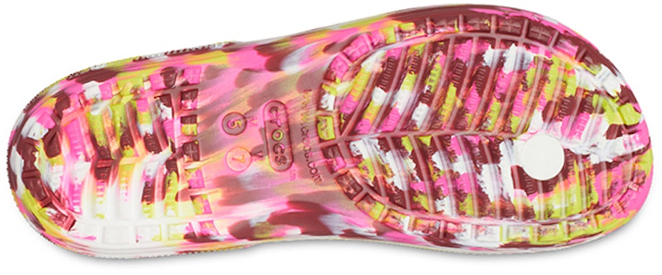 (Women) Crocs Classic Flip-Flops 'Pink Marble' 207822-6RW Details for (Women) Crocs Classic Flip-Flops 'Pink Marble' 207822-6RW