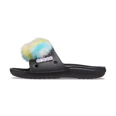 (W) Crocs Classic Fur Sure 'Black'