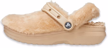 (Women) Crocs Classic Fur Sure Clogs 'Chai' 207303-212 (Women) Crocs Classic Fur Sure Clogs 'Chai' 207303-212