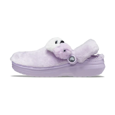 (W) Crocs Classic Fur Sure Singles Day Clog Sandal 'Lila'