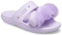 (W) Crocs Classic Fur Sure Slip-On Sandals 'Lilac' - Selipar Bulu Ungu Klasik Crocs 207405-530
