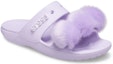 Lookbook (W) Crocs Classic Fur Sure Slip-On Sandals 'Lilac' - Selipar Bulu Ungu Klasik Crocs 207405-530