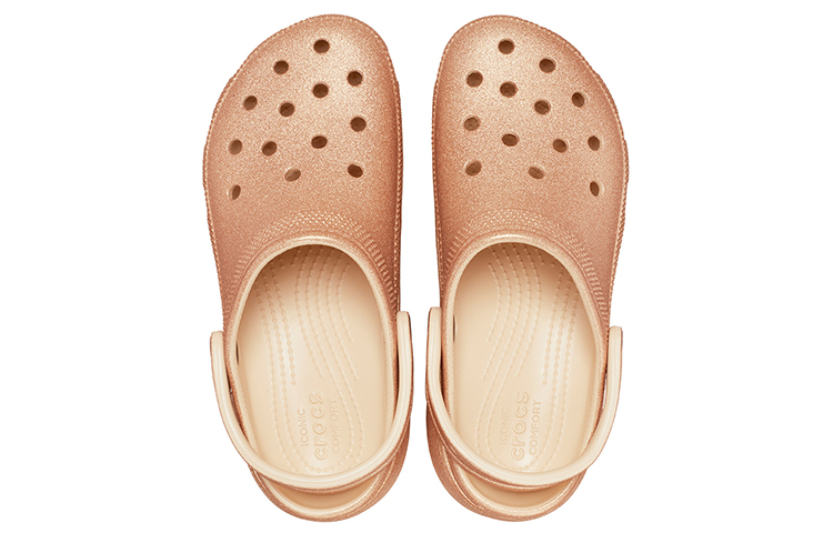 Shop (W) Crocs Classic Sandal Glitter 'Oranye' 207241-2DS