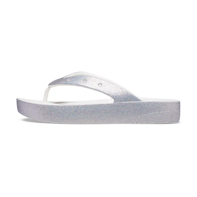 (W) Crocs Classic Glitter Flip 'White'