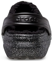 (W) クロックス クラシック グリッター裏地付きクロッグ (ブラック/シルバー) 205842-067 Purchase (W) クロックス クラシック グリッター裏地付きクロッグ (ブラック/シルバー) 205842-067