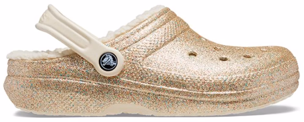 Crocs Classic Glitter Lined Clogs 'Gold White' 205842-93S Order Crocs Classic Glitter Lined Clogs 'Gold White' 205842-93S