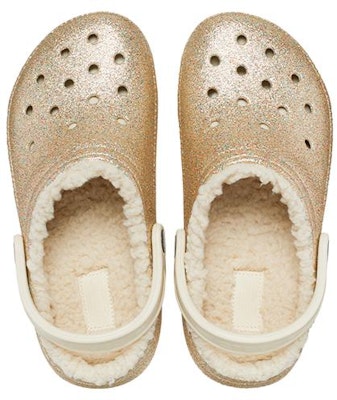 Crocs Classic Glitter Lined Clogs 'Gold White' 205842-93S Shop Crocs Classic Glitter Lined Clogs 'Gold White' 205842-93S