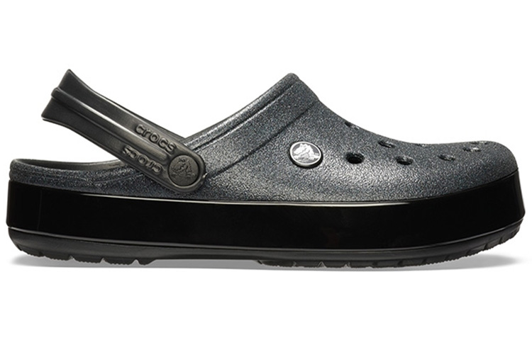 Order (W) Crocs Classic Glitter Sandal Outdoor 'Black Comfort' - Sandal Hitam Selesa. 205419-001
