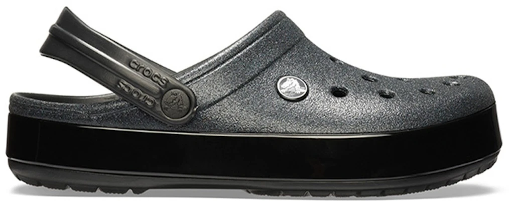 (W) Crocs Classic Glitter Sandal Outdoor 'Black Comfort' - Sandal Hitam Selesa. 205419-001 Order (W) Crocs Classic Glitter Sandal Outdoor 'Black Comfort' - Sandal Hitam Selesa. 205419-001