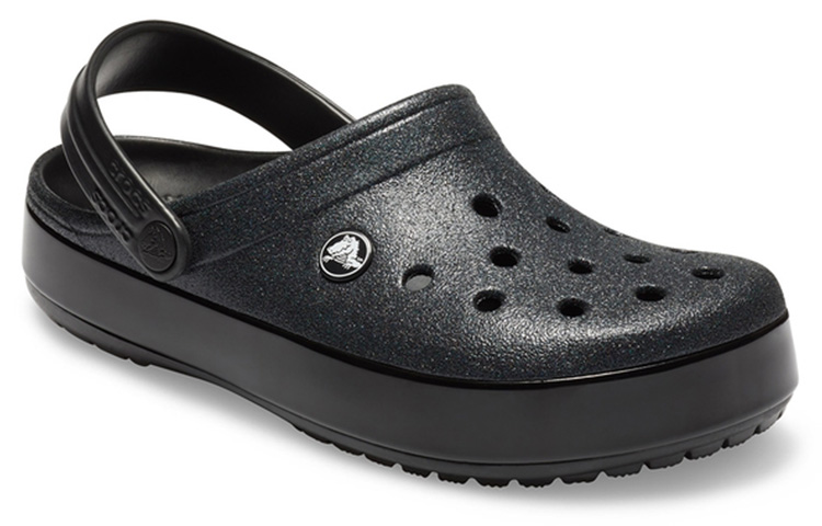 Lookbook (W) Crocs Classic Glitter Sandal Outdoor 'Black Comfort' - Sandal Hitam Selesa. 205419-001