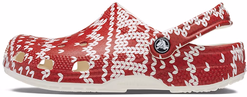 (Women) Crocs Classic Holiday Sweater Graphic 'Red White' 209237-90H (Women) Crocs Classic Holiday Sweater Graphic 'Red White' 209237-90H