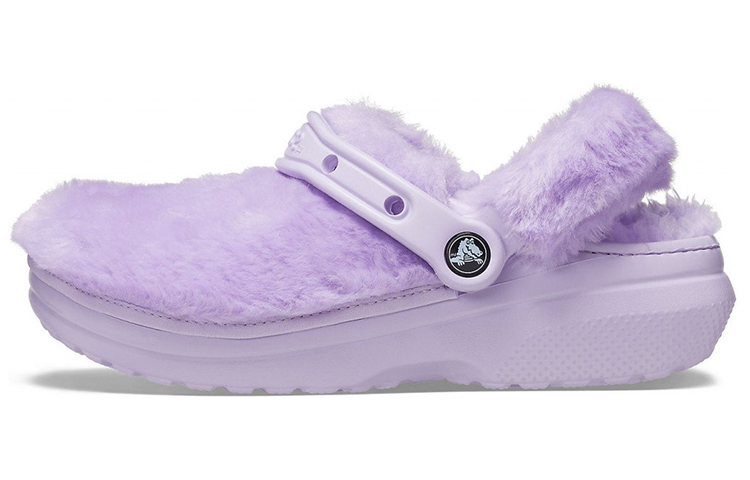 (Women) Crocs Classic Lined Clog 'Fur Sure - Lavender' 207303-530