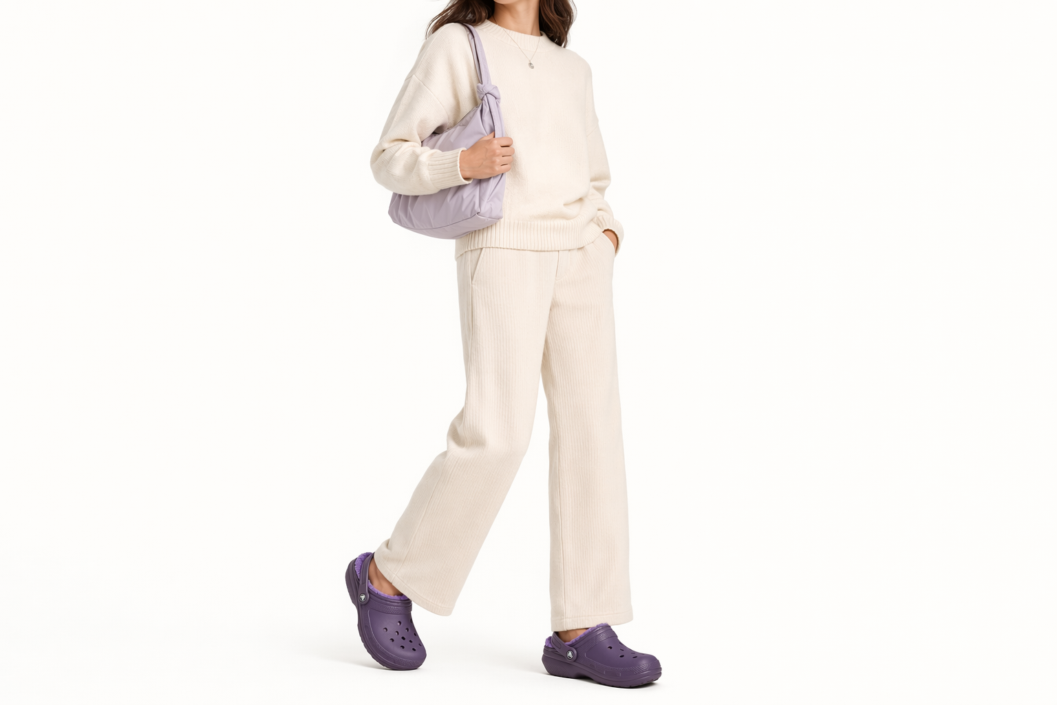 Order (W) Crocs Classic Lined Clog Dark Iris Lelaki/Wanita 203591-5AS