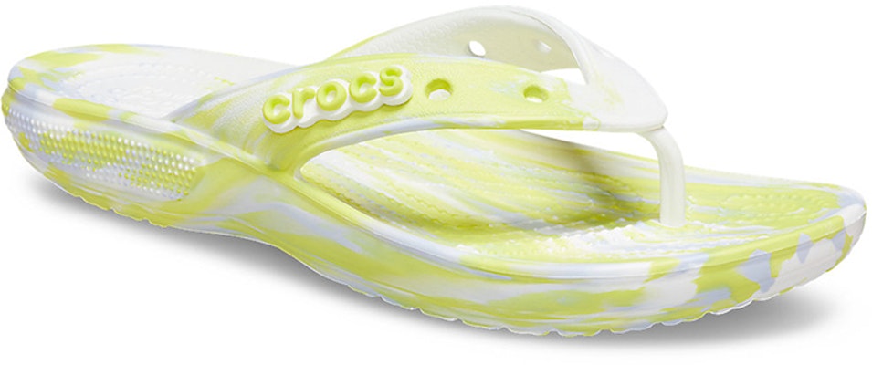 Crocs卡駱馳 經典大理石紋人字拖鞋 女款 數碼灰 Lookbook Crocs卡駱馳 經典大理石紋人字拖鞋 女款 數碼灰