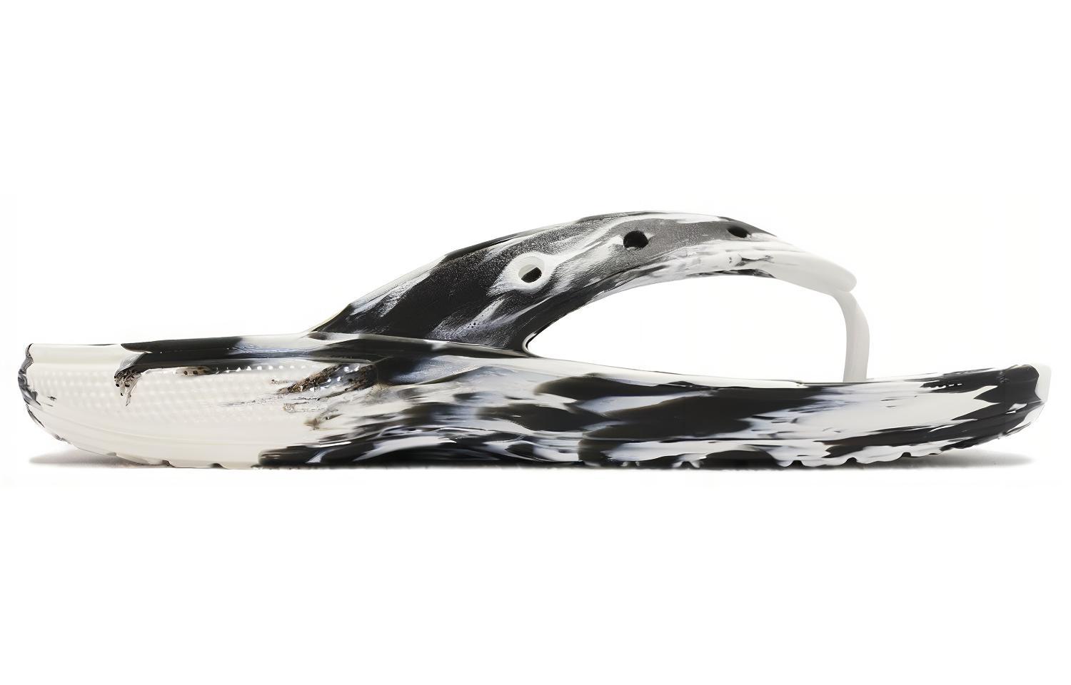 Order (W) Crocs Classic Marbled Sandal 'Hitam Putih' 207822-066