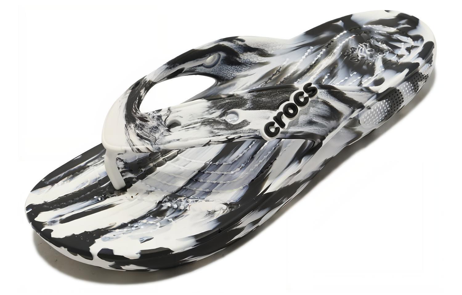 Lookbook (W) Crocs Classic Marbled Sandal 'Hitam Putih' 207822-066