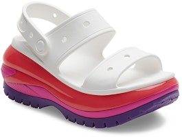 (W) Crocs Classic Mega Crush 凉鞋 '白红紫' 207989-94S Purchase (W) Crocs Classic Mega Crush 凉鞋 '白红紫' 207989-94S