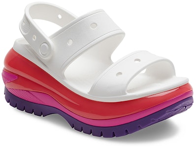 (W) Crocs Classic Mega Crush 凉鞋 '白红紫' 207989-94S Purchase (W) Crocs Classic Mega Crush 凉鞋 '白红紫' 207989-94S