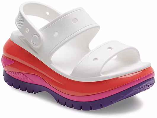 (W) Sandal Crocs Classic Mega Crush 'Putih Merah Ungu' 207989-94S Details for (W) Sandal Crocs Classic Mega Crush 'Putih Merah Ungu' 207989-94S