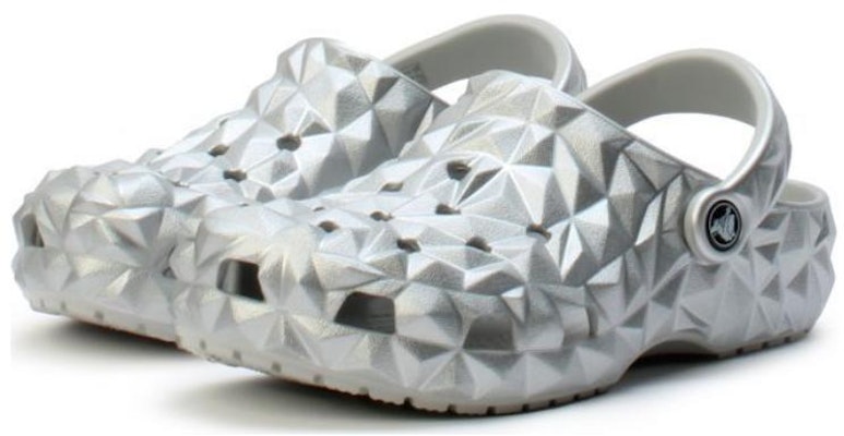 Crocs Classic Metallic Geometric Clog Silver 210002-040 Lookbook Crocs Classic Metallic Geometric Clog Silver 210002-040