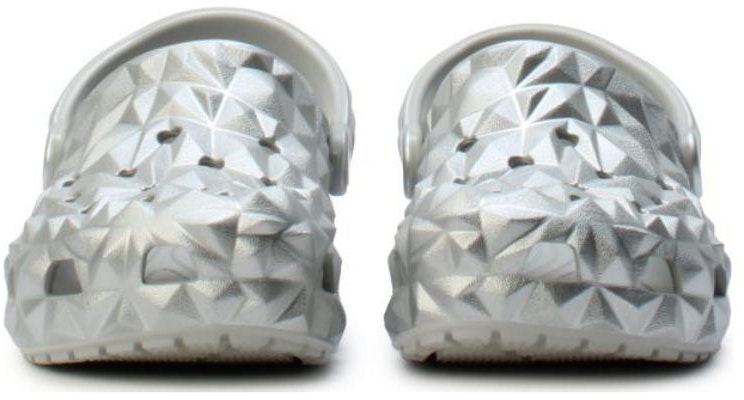 Crocs Classic Metallic Geometric Clog Silver 210002-040 Shop Crocs Classic Metallic Geometric Clog Silver 210002-040