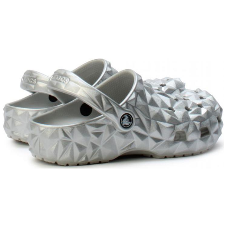 Purchase Crocs Classic Metalik Geometri Clog Perak 210002-040