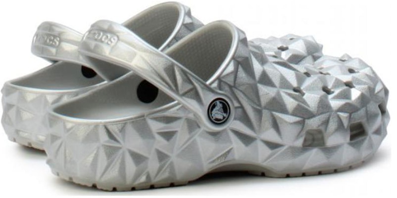 Crocs Classic Metallic Geometric Clog Silver 210002-040 Purchase Crocs Classic Metallic Geometric Clog Silver 210002-040