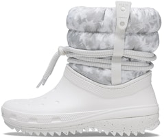 (Women) Crocs Classic Neo Puff Luxe Boots 'White Grey' 207312-1CR (Women) Crocs Classic Neo Puff Luxe Boots 'White Grey' 207312-1CR