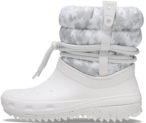 (Women) Crocs Classic Neo Puff Luxe Boots 'White Grey' 207312-1CR Buy (Women) Crocs Classic Neo Puff Luxe Boots 'White Grey' 207312-1CR