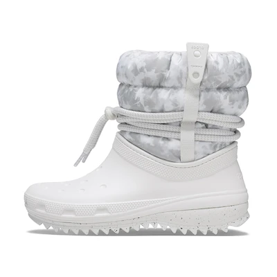 (W) Crocs Classic Neo Puff Luxe Boots 'White Grey'
