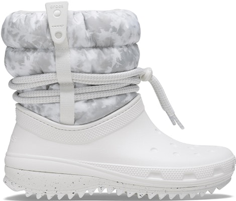 (Women) Crocs Classic Neo Puff Luxe Boots 'White Grey' 207312-1CR Order (Women) Crocs Classic Neo Puff Luxe Boots 'White Grey' 207312-1CR