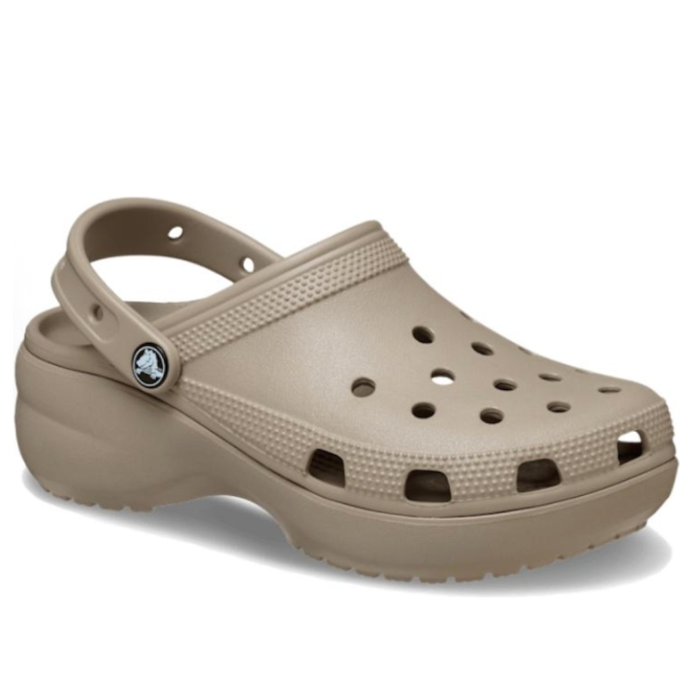 Order (W) Crocs Classic Platform Clog ''Taupe'' Kelabu Coklat. 206750-214