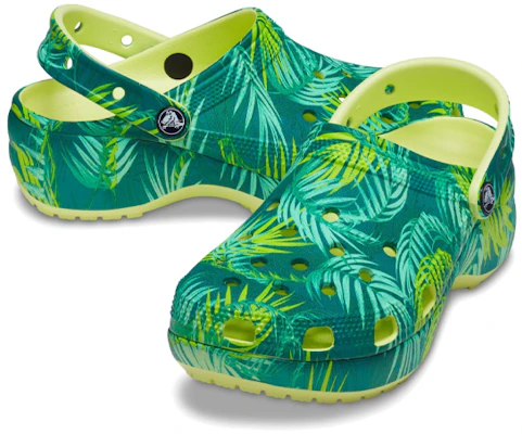 (W) Crocs Classic Plataforma 'Verde Tropical' 207177-90H Shop (W) Crocs Classic Plataforma 'Verde Tropical' 207177-90H
