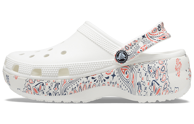 (Women) Crocs Classic Platform Americana Paisley Clogs 'White' 207337-94S