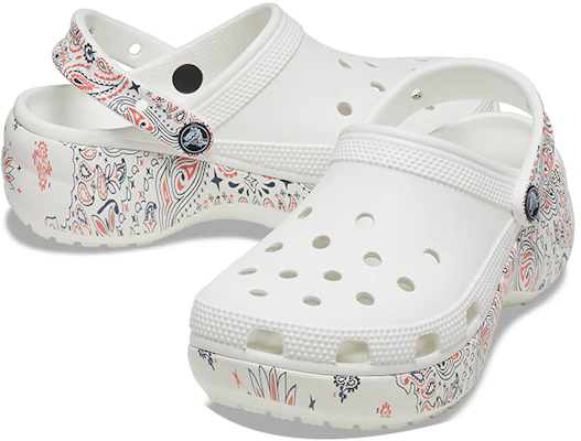 卡駱馳 Classic Clog 滿印繪畫圖案 厚底運動涼鞋 白 Shop 卡駱馳 Classic Clog 滿印繪畫圖案 厚底運動涼鞋 白