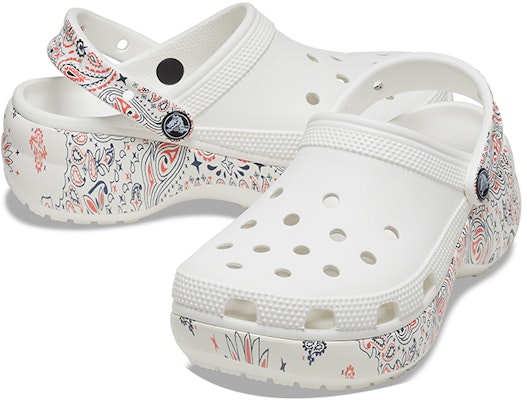 (W) クロックス クラシック プラットフォーム アメリカンペイズリー 白 207337-94S Shop (W) クロックス クラシック プラットフォーム アメリカンペイズリー 白 207337-94S