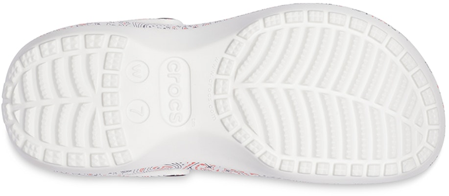 (W) クロックス クラシック プラットフォーム アメリカンペイズリー 白 207337-94S Sizing (W) クロックス クラシック プラットフォーム アメリカンペイズリー 白 207337-94S