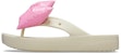 (W) Crocs Classic Platform Dengan Riben Flip-Flops 'Beige Pink' 210182-2Y2