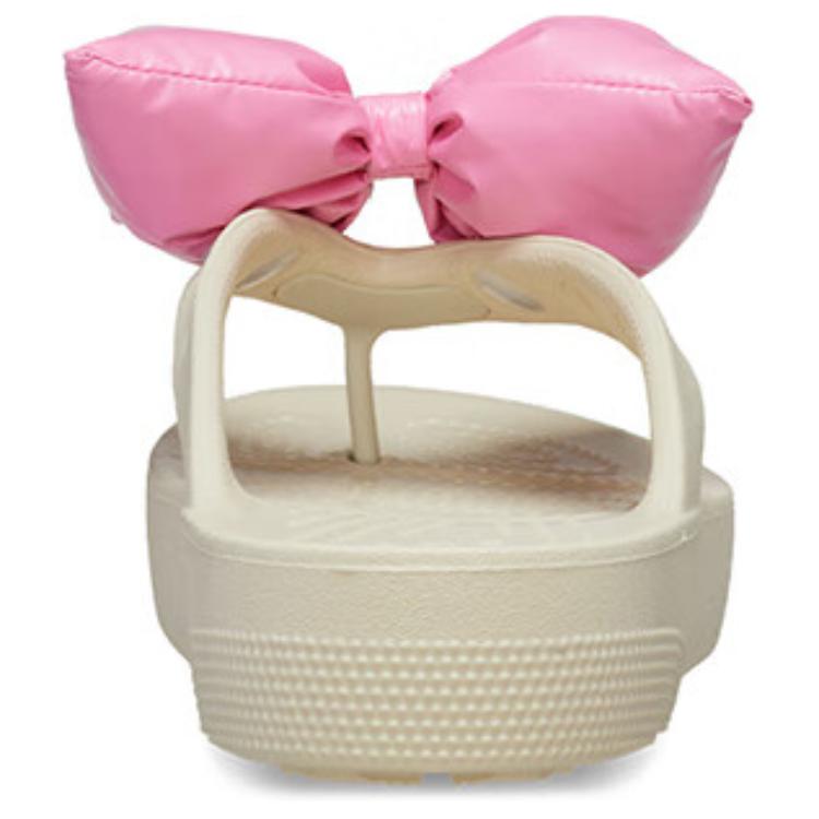 Shop (W) (女性用) クロックス クラシック プラットフォーム ボウ フリップフロップ 'ベージュ ピンク' 210182-2Y2 210182-2Y2