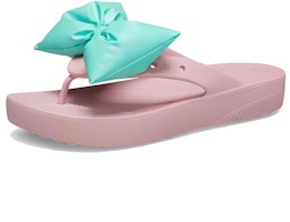 (W) Crocs Platform Classic Bow Flip Flops 'Pink Teal' 210182-606 Lookbook (W) Crocs Platform Classic Bow Flip Flops 'Pink Teal' 210182-606