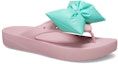 Shop (W) Crocs Platform Classic Bow Flip Flops 'Pink Teal' 210182-606