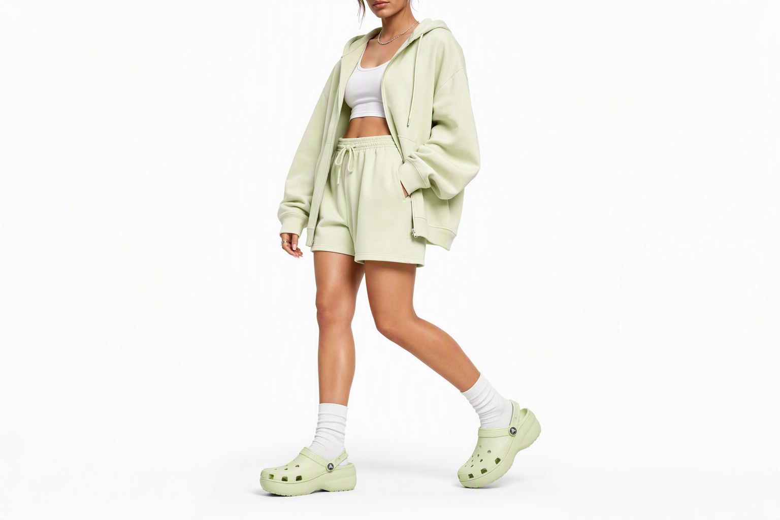 Order 卡骆驰 Crocs 經典款拖鞋 女款 灰蒙綠
