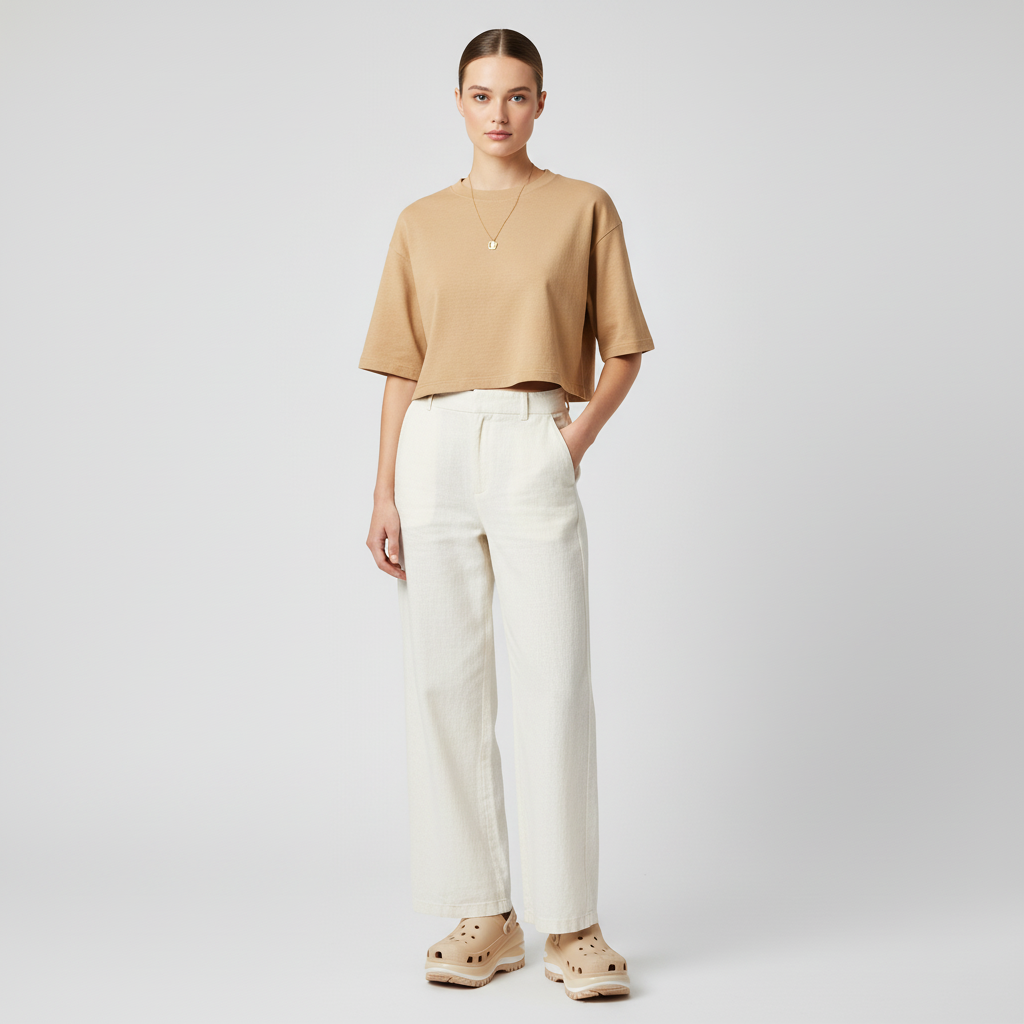 Lookbook (W) 卡骆驰厚底经典凉鞋‘暖卡其色’ 207988-2DS