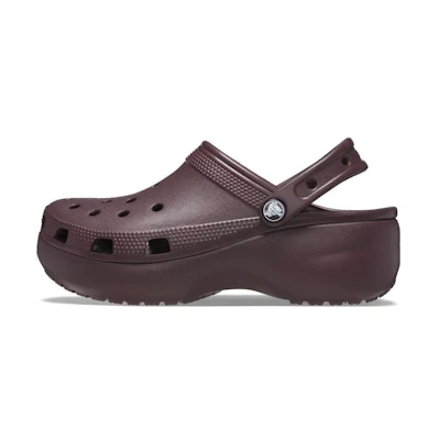 (W) Crocs Classic Platform Clogs 'Dark Cherry'